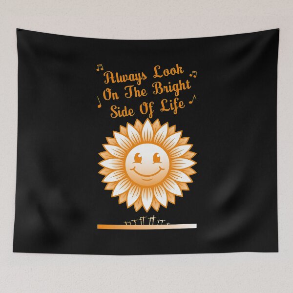 Item preview, Happy Sunflower Face Always Look Bright Side Slogan designed and sold by DovieBahringer.