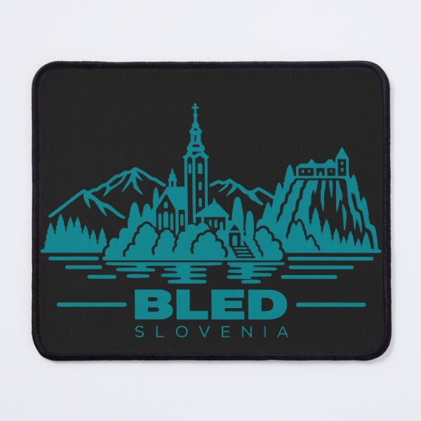 Item preview, Bled Slovenia Line Art Lake Poster designed and sold by CMYKStudio.