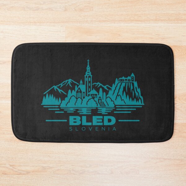 Artikelvorschau, Bled, Slowenien – Linienkunst-See-Poster entworfen und verkauft von CMYKStudio.