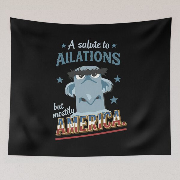 Item preview, Funny Grumpy Blue Bird Character Patriotic Slogan Art designed and sold by DovieBahringer.