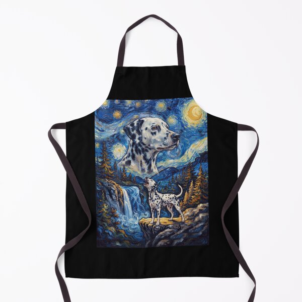 Item preview, Dalmatian Howling Moon Starry Night Van Gogh Art Animal Lover designed and sold by dian-rody-crest.