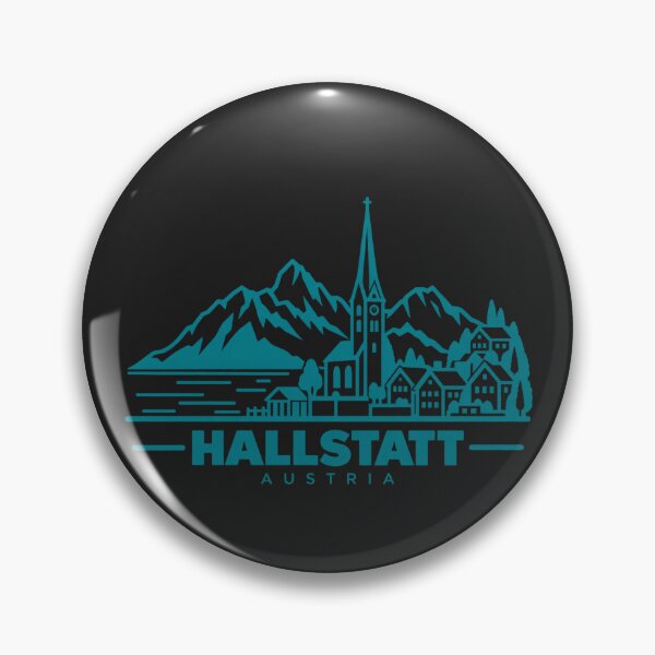 Item preview, Hallstatt Austria Line Art Lake Poster designed and sold by CMYKStudio.