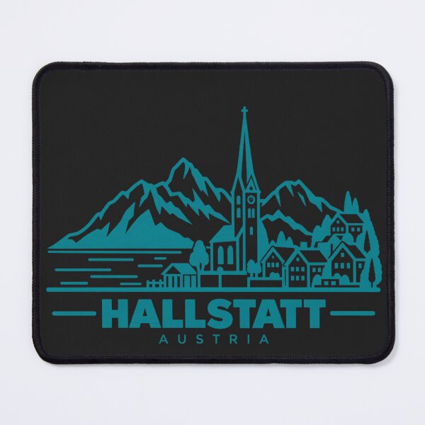 Item preview, Hallstatt Austria Line Art Lake Poster designed and sold by CMYKStudio.