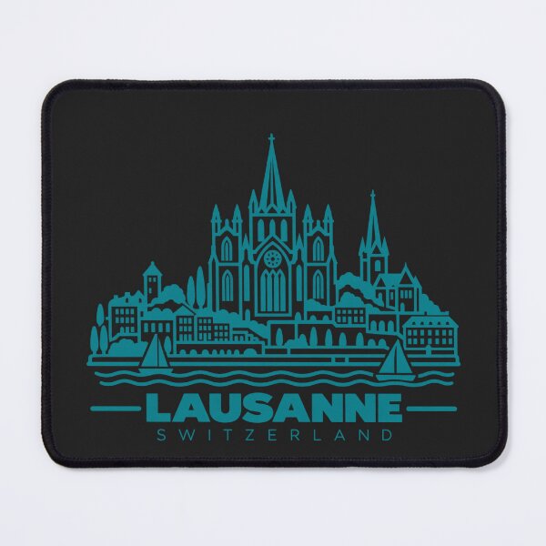 Item preview, Lausanne Switzerland Line Art Lake Poster designed and sold by CMYKStudio.