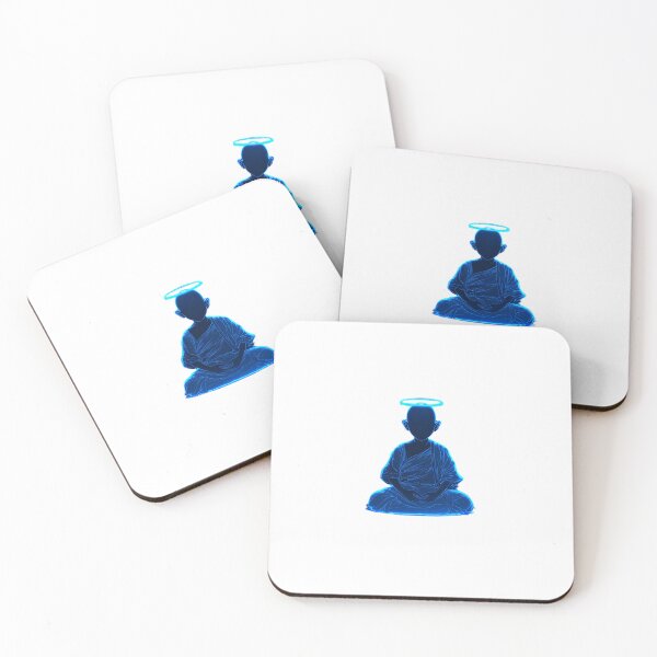 Item preview, Cyber Monk – Glowing Android in Lotus Pose with Halo designed and sold by Alphakenon.