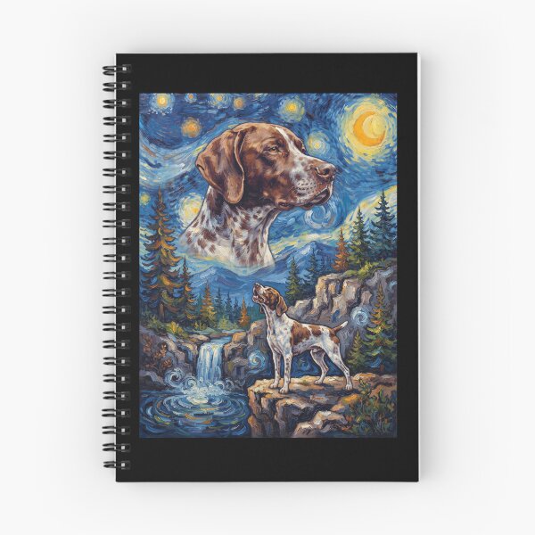 Item preview, English Pointer Howling Moon Starry Night Van Gogh Art Animal Lover designed and sold by dian-rody-crest.
