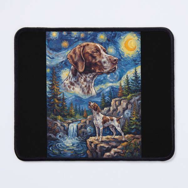 Item preview, English Pointer Howling Moon Starry Night Van Gogh Art Animal Lover designed and sold by dian-rody-crest.