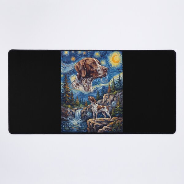 Item preview, English Pointer Howling Moon Starry Night Van Gogh Art Animal Lover designed and sold by dian-rody-crest.