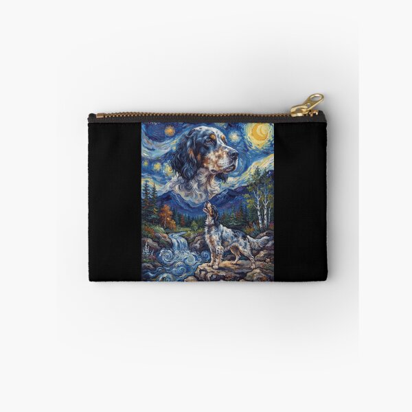 Artikelvorschau, Englischer Setter, heulender Mond, Sternennacht, Van Gogh-Kunst, Tierliebhaber entworfen und verkauft von dian-rody-crest.