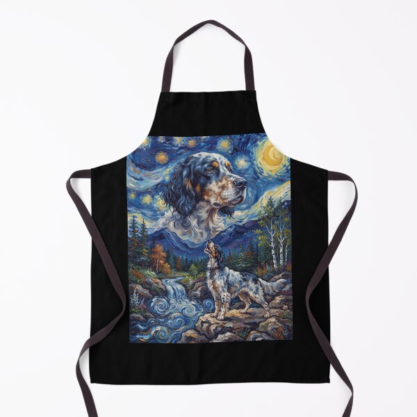 Item preview, English Setter Howling Moon Starry Night Van Gogh Art Animal Lover designed and sold by dian-rody-crest.