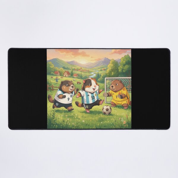 Item preview, Cute Guinea Pigs Playing Soccer Joyfully designed and sold by KENNETHPAGANJON.