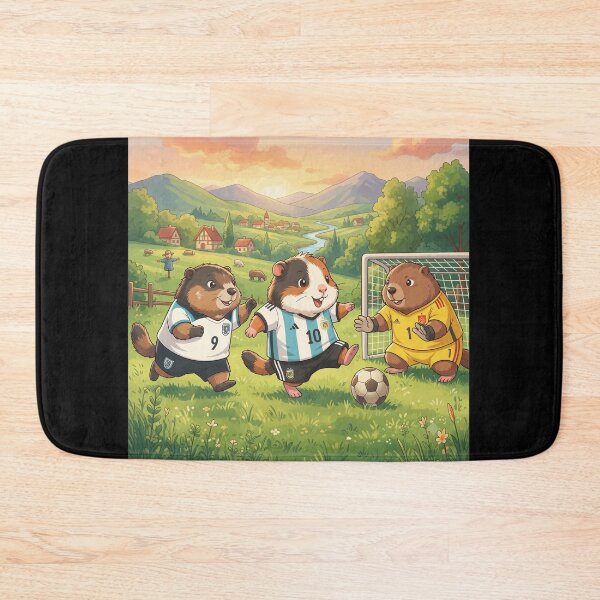 Item preview, Cute Guinea Pigs Playing Soccer Joyfully designed and sold by KENNETHPAGANJON.