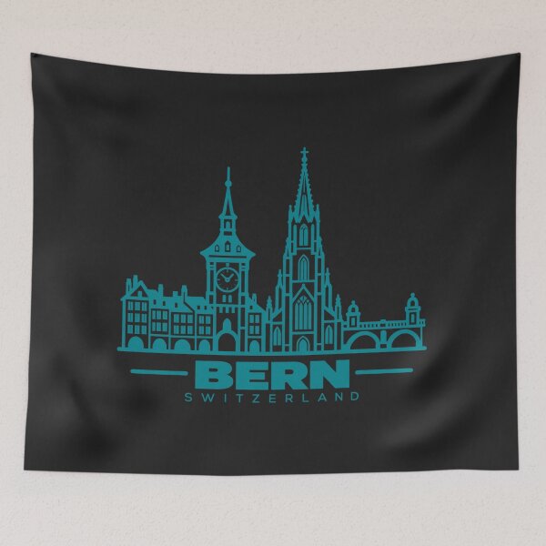 Item preview, Bern Switzerland Line Art Landmark Poster designed and sold by CMYKStudio.