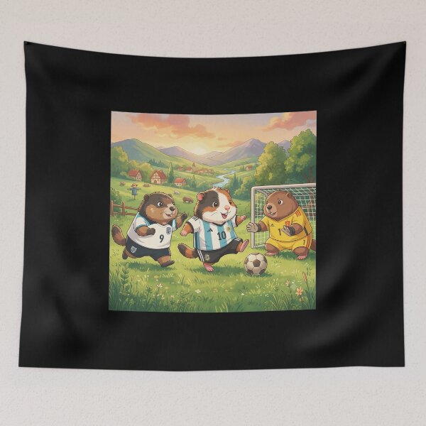 Item preview, Cute Guinea Pigs Playing Soccer Joyfully designed and sold by KENNETHPAGANJON.
