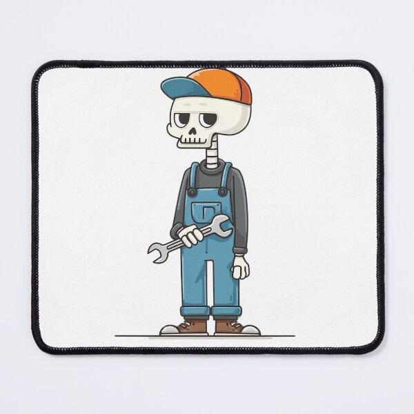Item preview, Mechanic Skeleton – Funny Car Repair Cartoon Design designed and sold by Alphakenon.