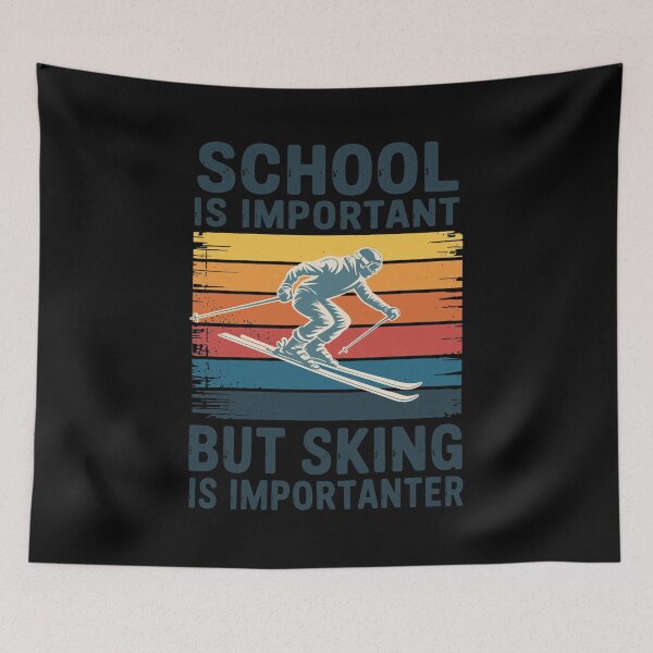 Item preview, School Is Important But Skiing Is Importanter Retro designed and sold by KENNETHPAGANJON.