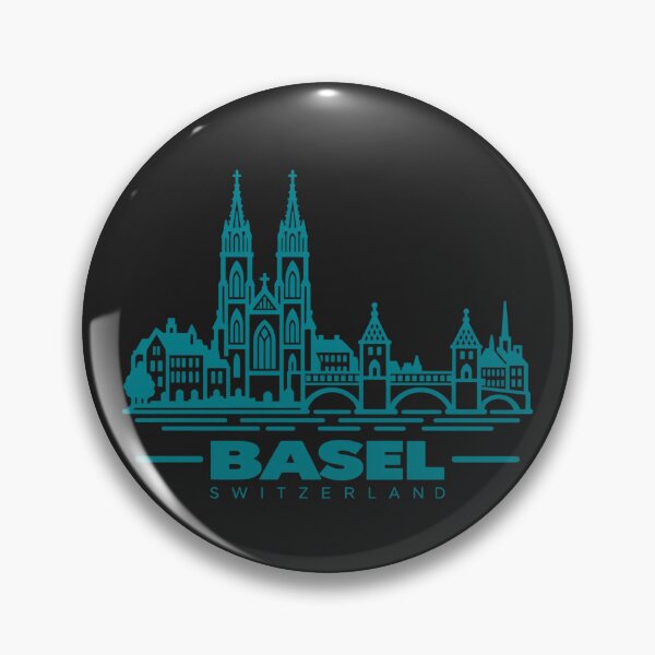 Item preview, Basel Switzerland Line Art Skyline Poster designed and sold by CMYKStudio.