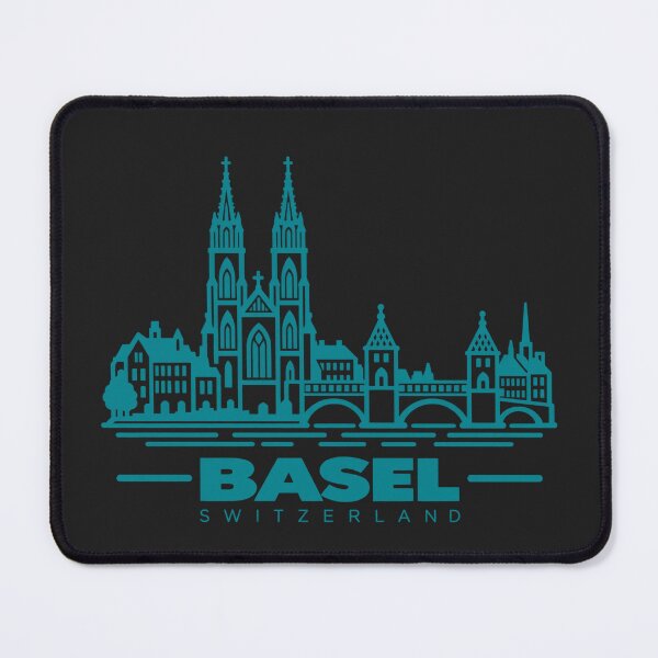 Item preview, Basel Switzerland Line Art Skyline Poster designed and sold by CMYKStudio.