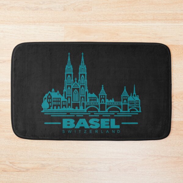 Item preview, Basel Switzerland Line Art Skyline Poster designed and sold by CMYKStudio.