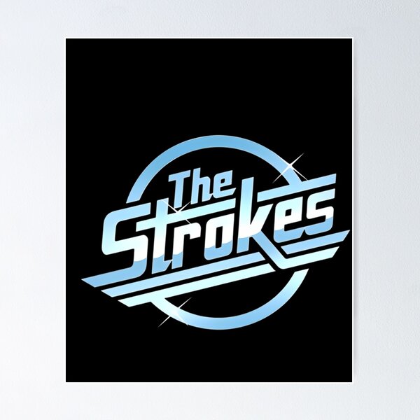 Item preview, The Strokes Chrome Metallic Retro Logo designed and sold by Denise Pereira.