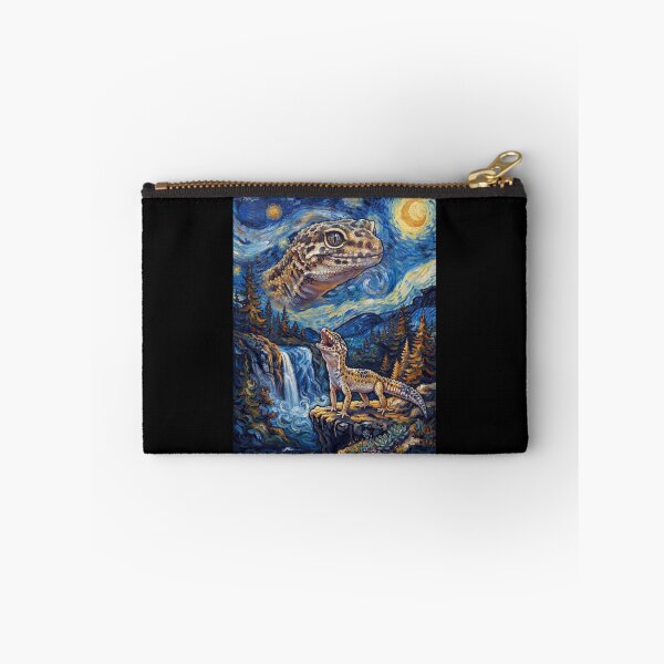 Item preview, Gecko Howling Moon Starry Night Van Gogh Art Animal Lover designed and sold by dian-rody-crest.