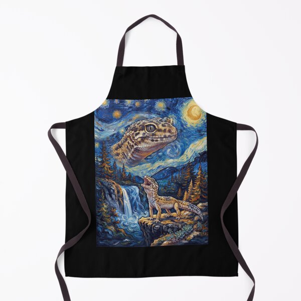 Item preview, Gecko Howling Moon Starry Night Van Gogh Art Animal Lover designed and sold by dian-rody-crest.