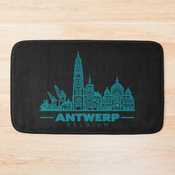 Item preview, Antwerp Belgium Line Art Skyline Poster designed and sold by CMYKStudio.