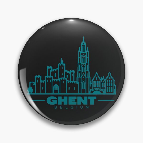 Item preview, Ghent Belgium Line Art Skyline Poster designed and sold by CMYKStudio.