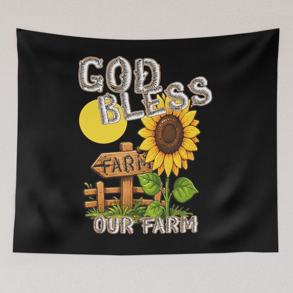 Item preview, God Bless Our Farm Sunflower Rural Country Life designed and sold by Jt41.