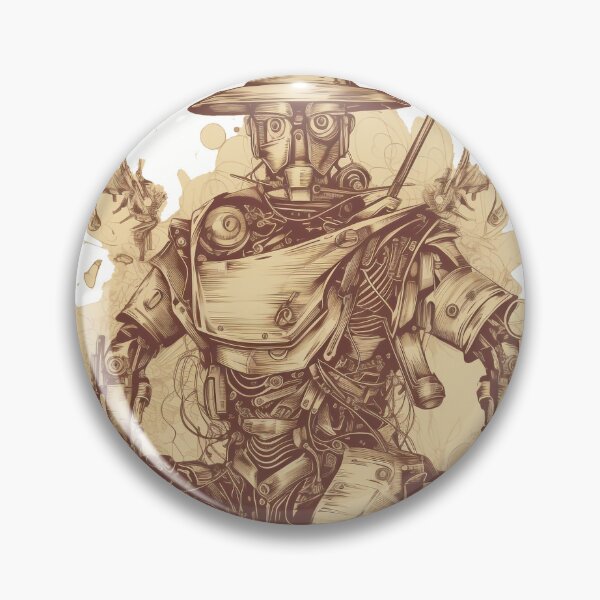 Item preview, Robot Uprising Samurai - Futuristic Samurai Warrior Illustration designed and sold by Alphakenon.