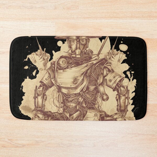 Item preview, Robot Uprising Samurai - Futuristic Samurai Warrior Illustration designed and sold by Alphakenon.