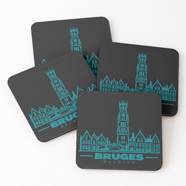 Item preview, Bruges Belgium Line Art Landmark Poster designed and sold by CMYKStudio.