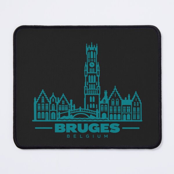 Item preview, Bruges Belgium Line Art Landmark Poster designed and sold by CMYKStudio.
