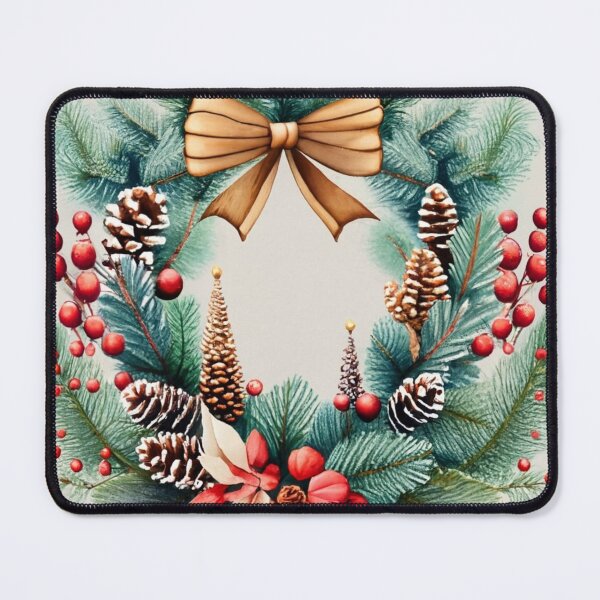 Item preview, Evergreen Holiday Wreath with Ornaments designed and sold by Gustavo Navarro.