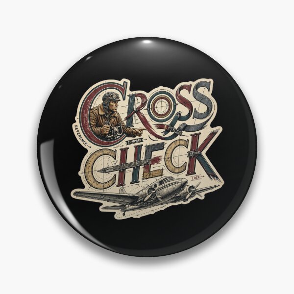 Item preview, Crosscheck Pilot Design, Pilot Gift, Aviation Design, Airline Pilot, Commercial Pilot, Cockpit Humor, Aviation Enthusiast Gift, Flight Crew, Pilot Life, Aviation Art, Flying Gift, Pilot Culture designed and sold by Typologystudios.