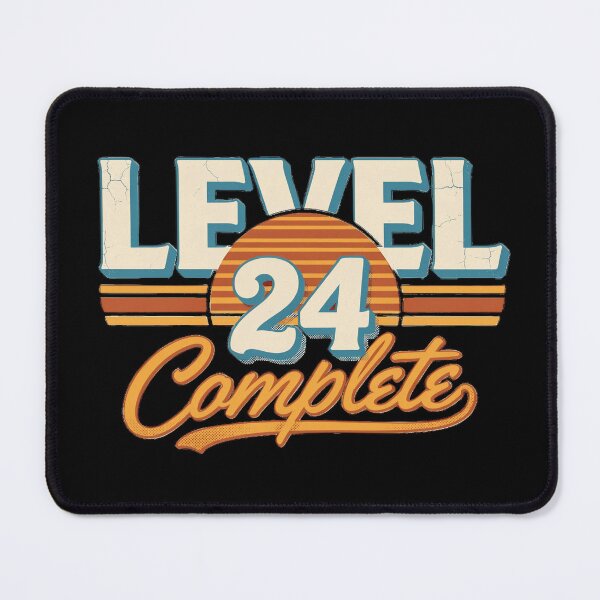 Item preview, Level 24 Complete Distressed Halftone Retro Vintage 24th Birthday Design designed and sold by Zizo-DR44.