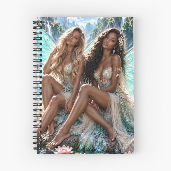 Item preview, Enchanted Falls – Fairies of the Crystal Paradise designed and sold by DreamyWallVibes.
