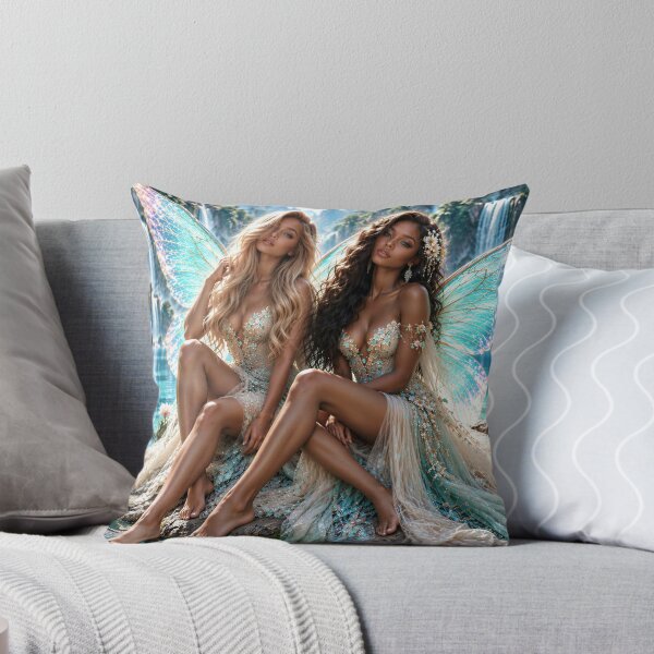 Item preview, Enchanted Falls – Fairies of the Crystal Paradise designed and sold by DreamyWallVibes.