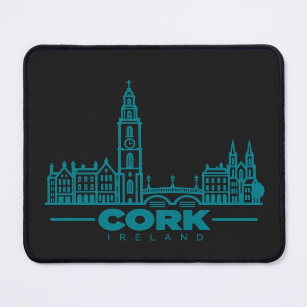 Item preview, Cork Ireland Line Art Skyline Poster designed and sold by CMYKStudio.
