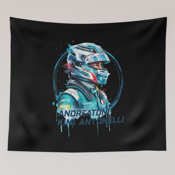 Item preview, Kimi Antonelli Racing Portrait Splatter Art designed and sold by KENNETHPAGANJON.
