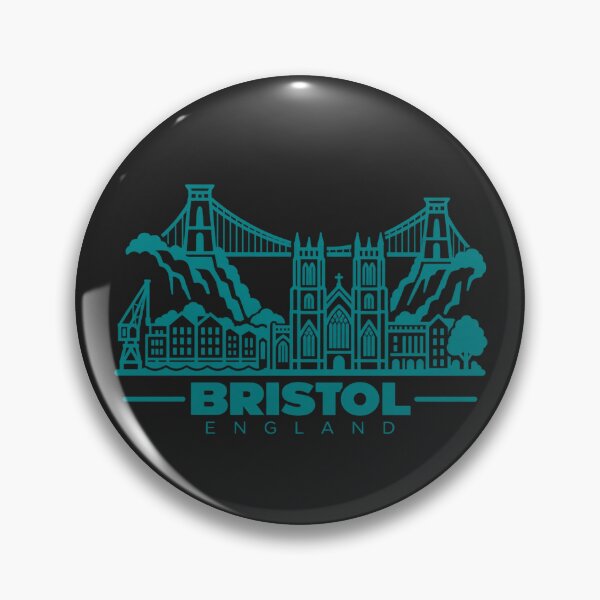 Artikelvorschau, Bristol England Linienkunst-Skyline-Poster entworfen und verkauft von CMYKStudio.