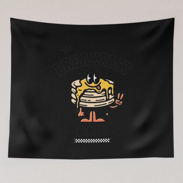 Item preview, Breakfast Club Retro Pancake Mascot Peace Sign designed and sold by DEIDRAEPERSON.