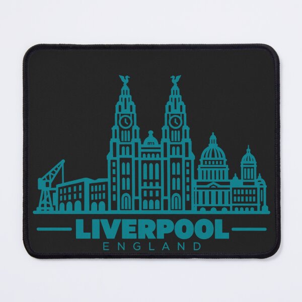 Item preview, Liverpool England Line Art Skyline Poster designed and sold by CMYKStudio.