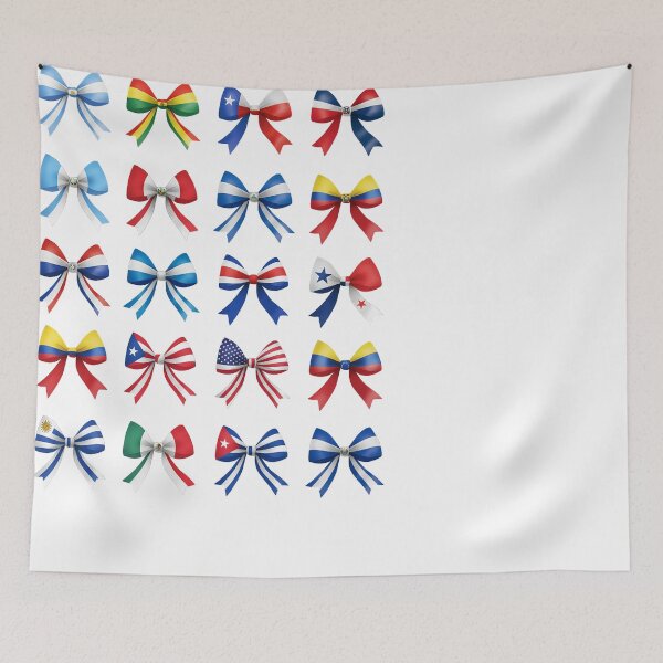 Item preview, Hispanic Heritage Month Countries Flags Maestra Coquette Bow Gifts for Men Women Boy Kid designed and sold by DarrenShanah.