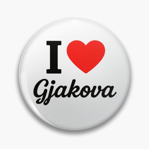 Item preview, I Love Gjakova Typography Design | Kosovo City Pride Artwork | Balkan Travel & Cultural Love Statement designed and sold by PaintedPixels01.