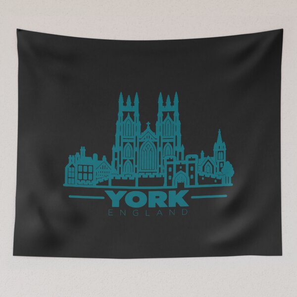 Item preview, York England Line Art Landmark Poster designed and sold by CMYKStudio.