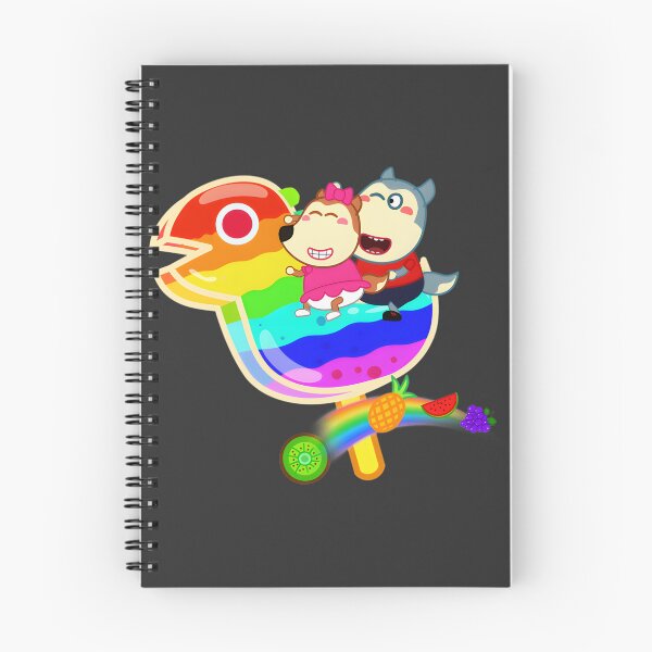 Item preview, Wolfoo and Lucy Riding a Colorful Rainbow Dinosaur Adventure Design designed and sold by Tad-Stranger.