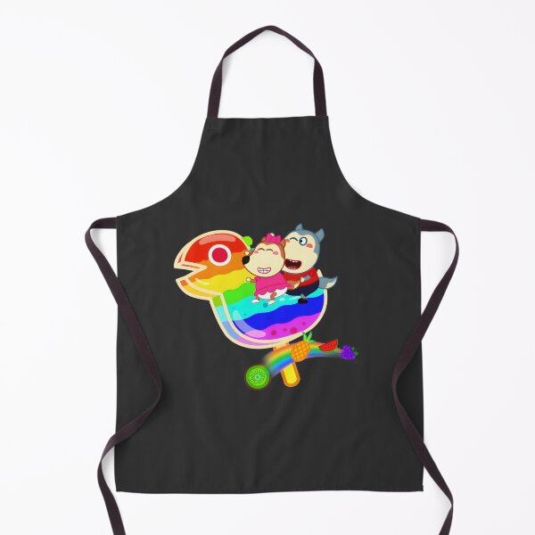 Item preview, Wolfoo and Lucy Riding a Colorful Rainbow Dinosaur Adventure Design designed and sold by Tad-Stranger.