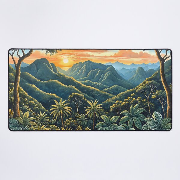 Item preview, THE GOLDEN HOUR OF EDEN | jungle moutains designed and sold by TAMAJAD.