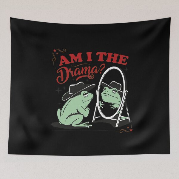 Item preview, Am I The Drama Frog Cowboy Mirror  designed and sold by DEIDRAEPERSON.